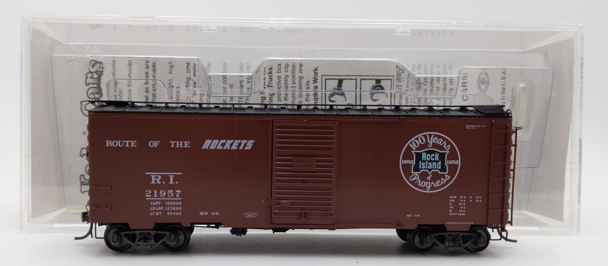 Kadee 4064 HO Rock Island 40' PS-1 Single Door Youngstown Boxcar #21957 EX/Box