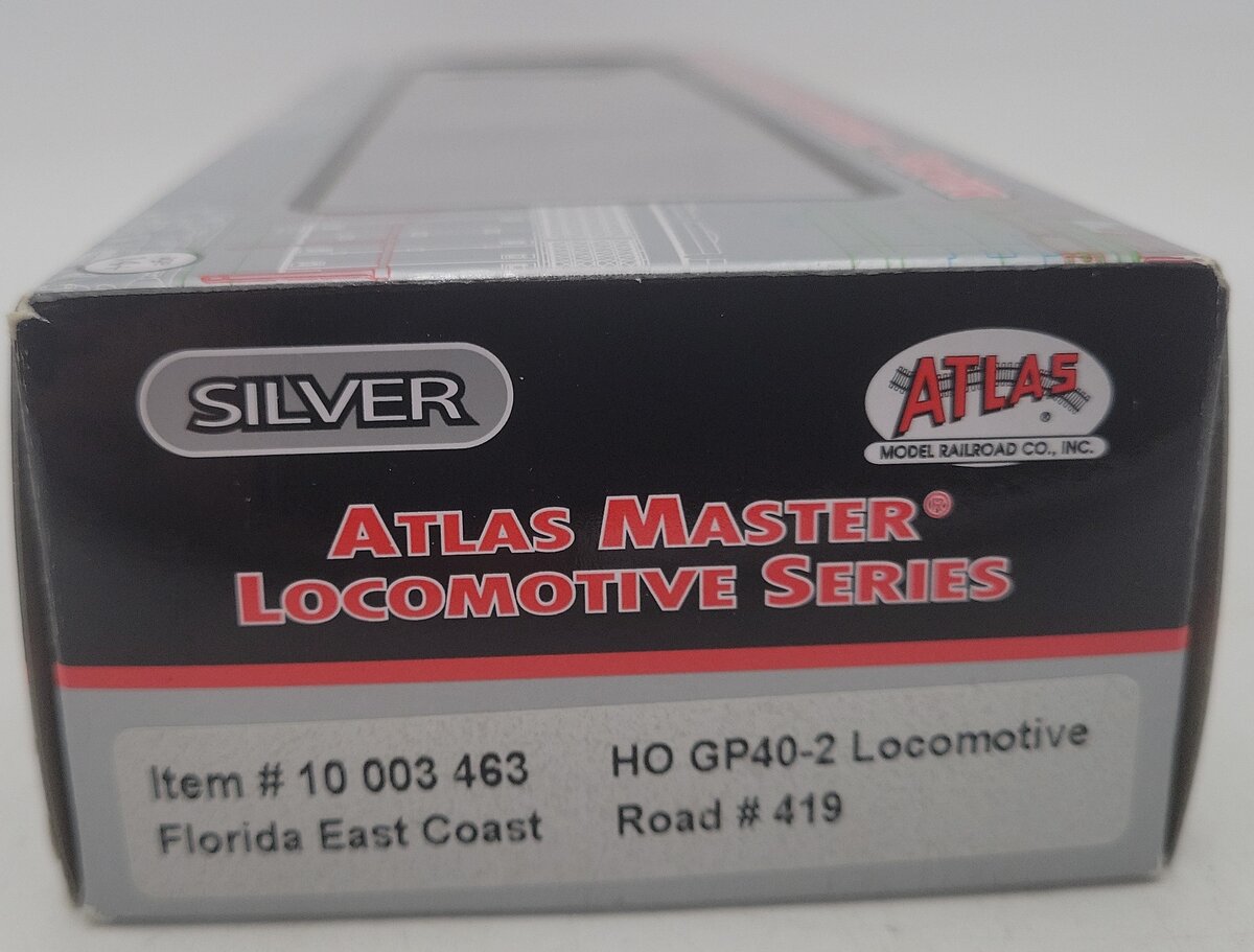 Atlas 10003463 HO Florida East Coast GP40-2 Diesel Locomotive #419 with DCC EX/Box