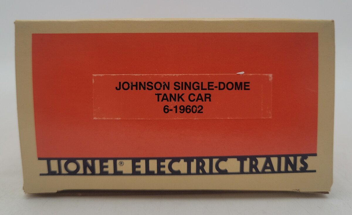 Lionel 6-19602 O Gauge Johnson Single Dome Tank Car #19602 EX/Box