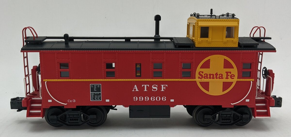 MTH 30-77163 O Scale Santa Fe RailKing Offset Steel Caboose #999606 EX