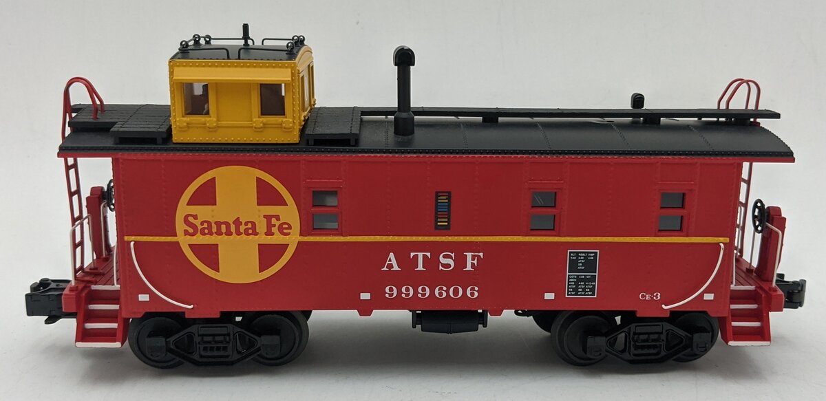 MTH 30-77163 O Scale Santa Fe RailKing Offset Steel Caboose #999606 EX