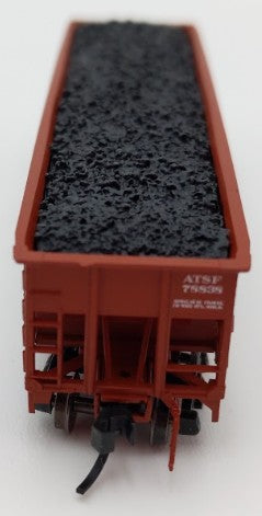 Bluford Shops 73456 N Scale 1950's Santa Fe 3 Bay Offset Side Hopper Car #78838 EX/Box