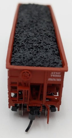 Bluford Shops 73456 N Scale 1950's Santa Fe 3 Bay Offset Side Hopper Car #78593 EX/Box