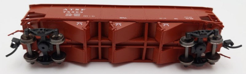 Bluford Shops 73456 N Scale 1950's Santa Fe 3 Bay Offset Side Hopper Car #78593 EX/Box