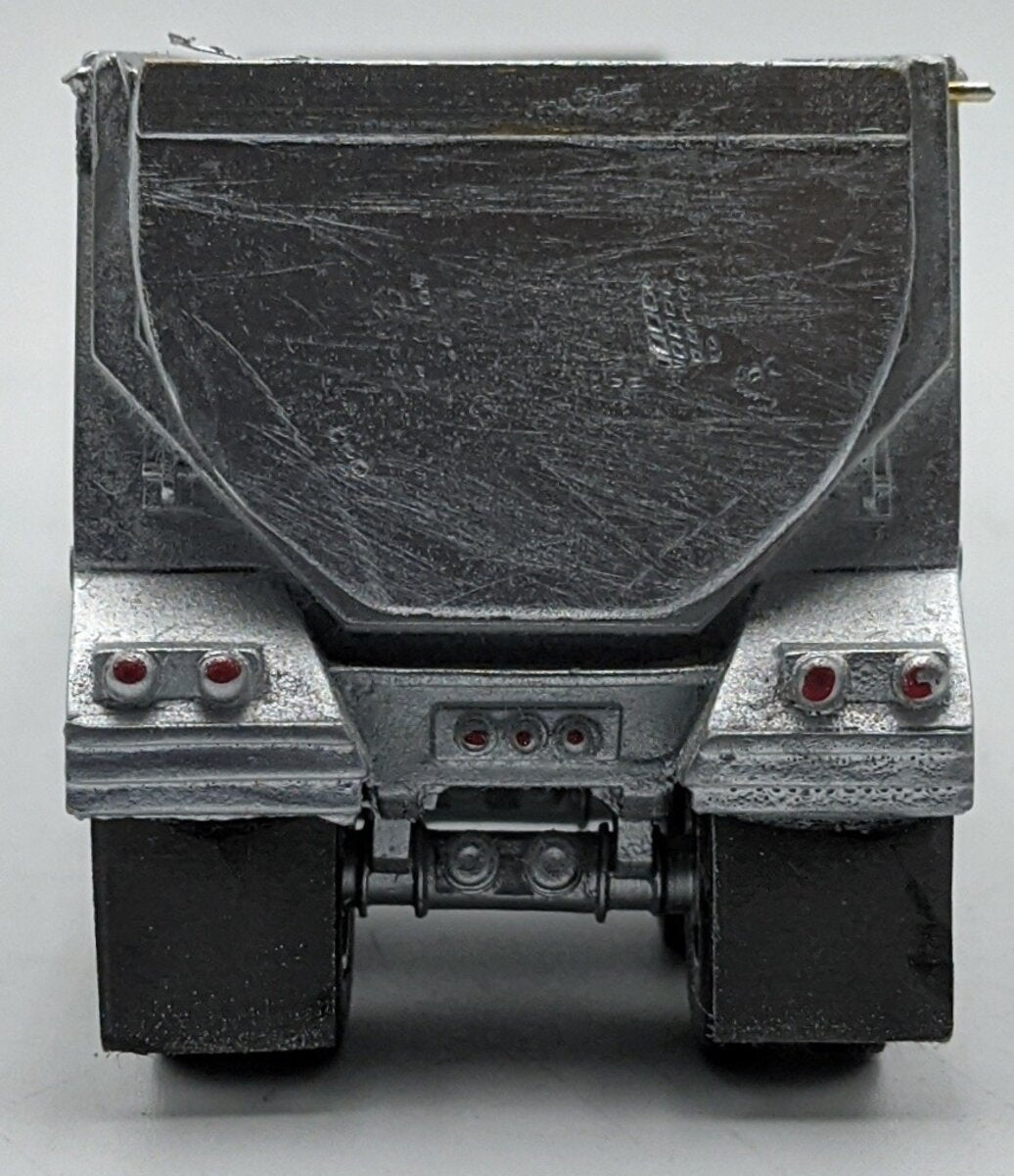 Custom Built 1:50 Diecast Custom 2 Axle Frameless Dump Trailer Silver VG