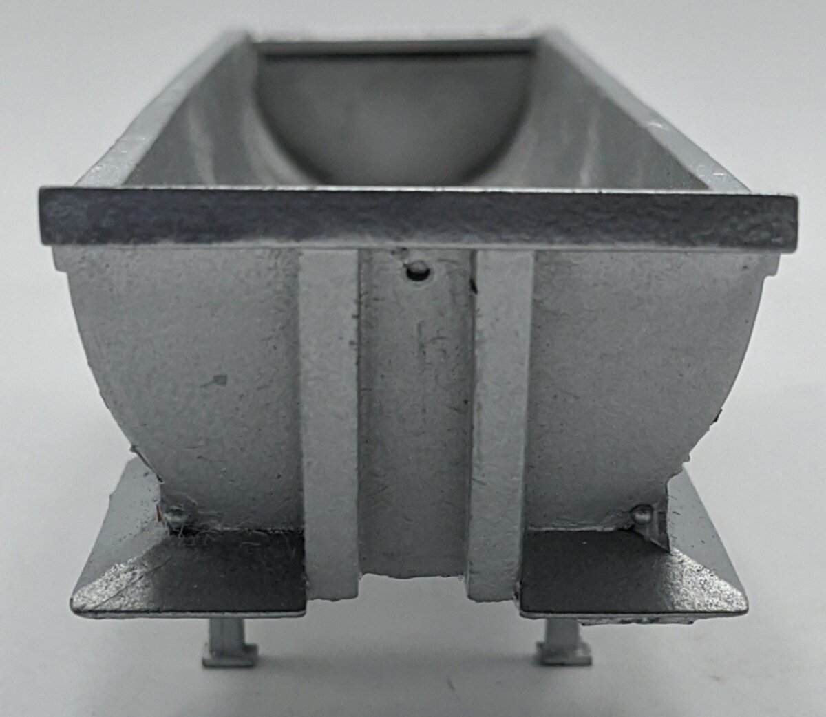 Custom Built 1:50 Diecast Custom 2 Axle Frameless Dump Trailer Silver VG
