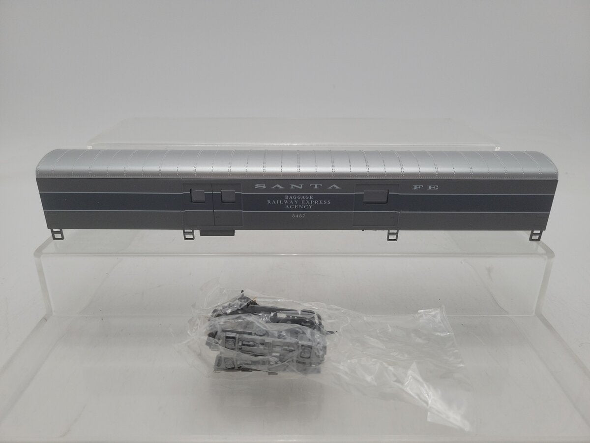 Con-Cor 0001-01020D-2 HO Scale Santa Fe R.E.A 72Ft Baggage Passenger Car #3437 EX