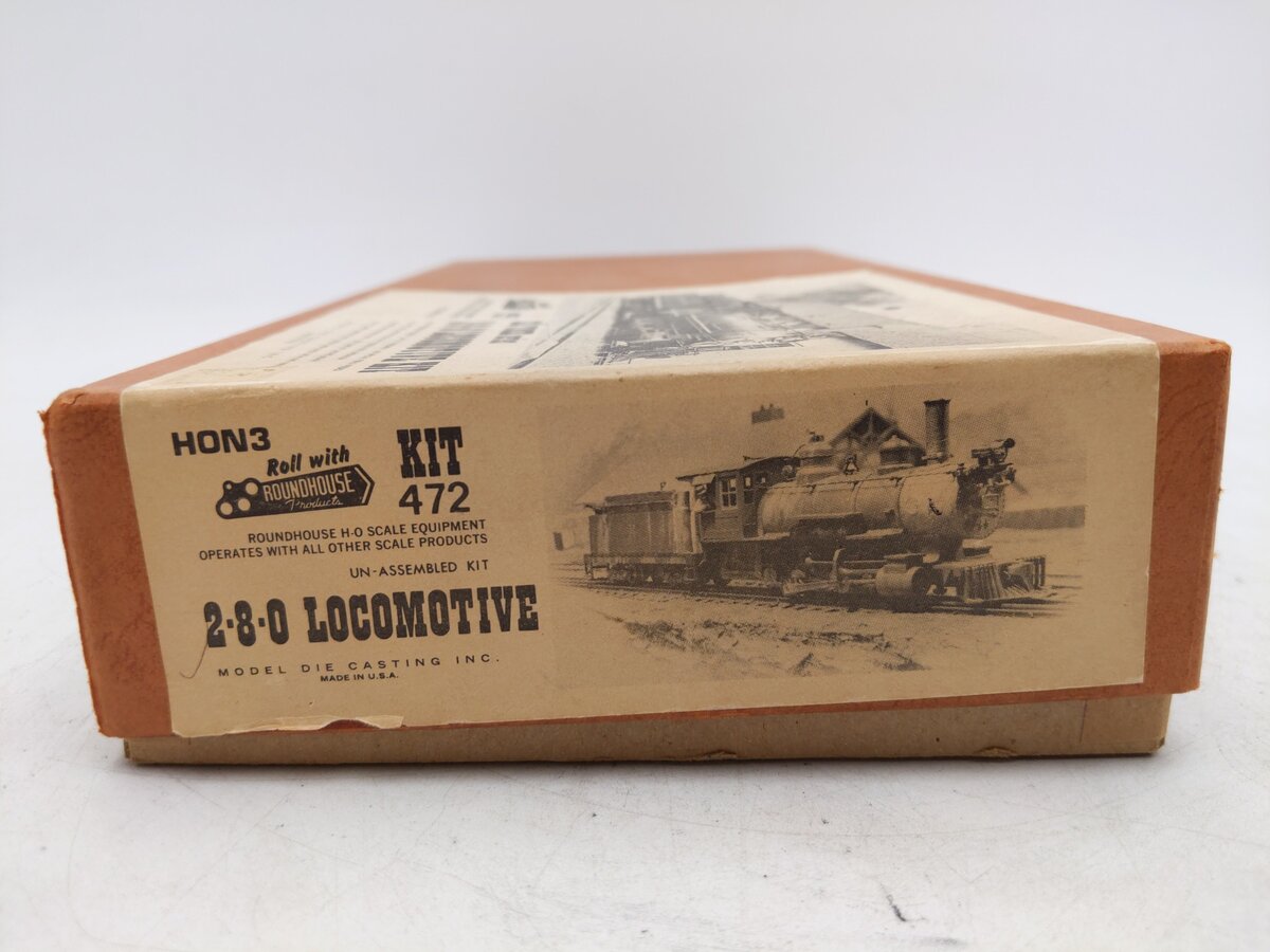Roundhouse 473 HOn3 Vintage Old Timer Series 2-8-0 Steam Locomotive Kit VG/Box