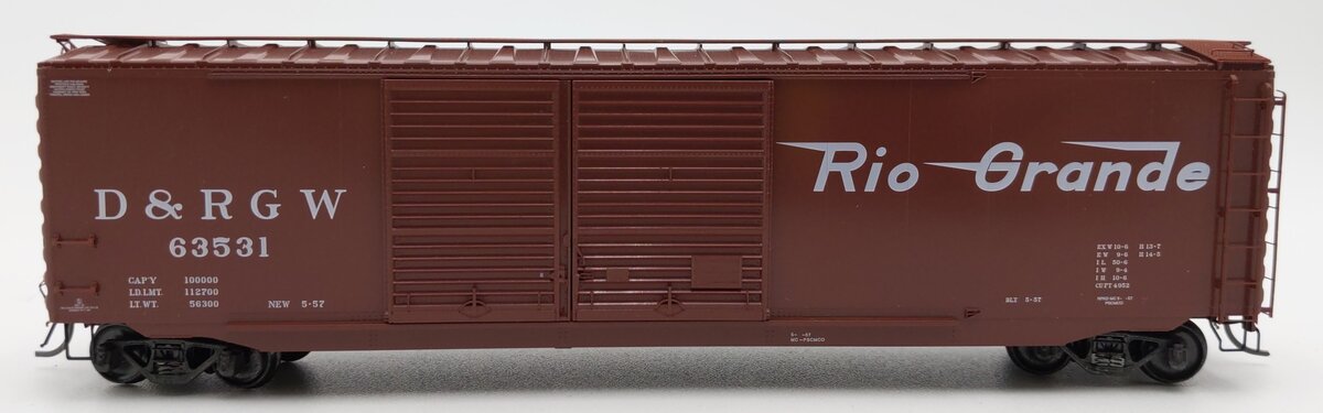 Kadee 6722 HO Scale D&RGW 50' PS-1 Boxcar #63531 EX/Box