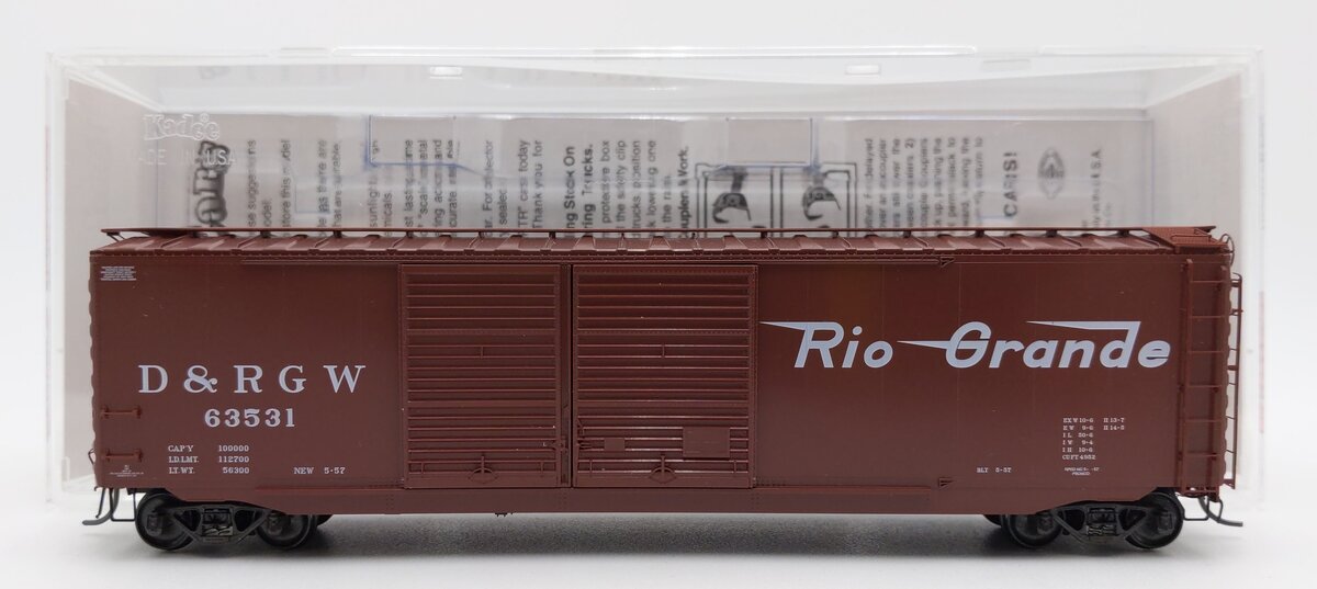 Kadee 6722 HO Scale D&RGW 50' PS-1 Boxcar #63531 EX/Box