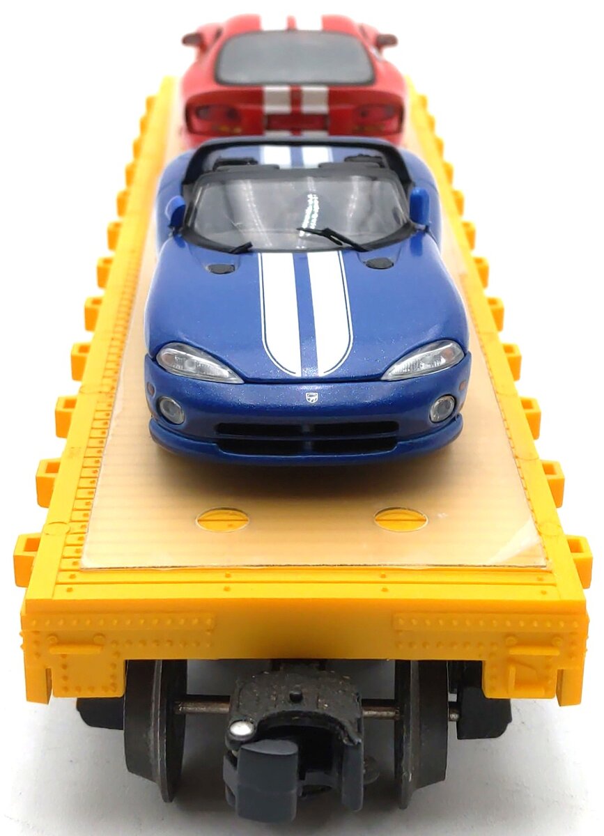 Lionel 6-17527 O Gauge Trailer Train Flatcar with Two Dodge Vipers EX