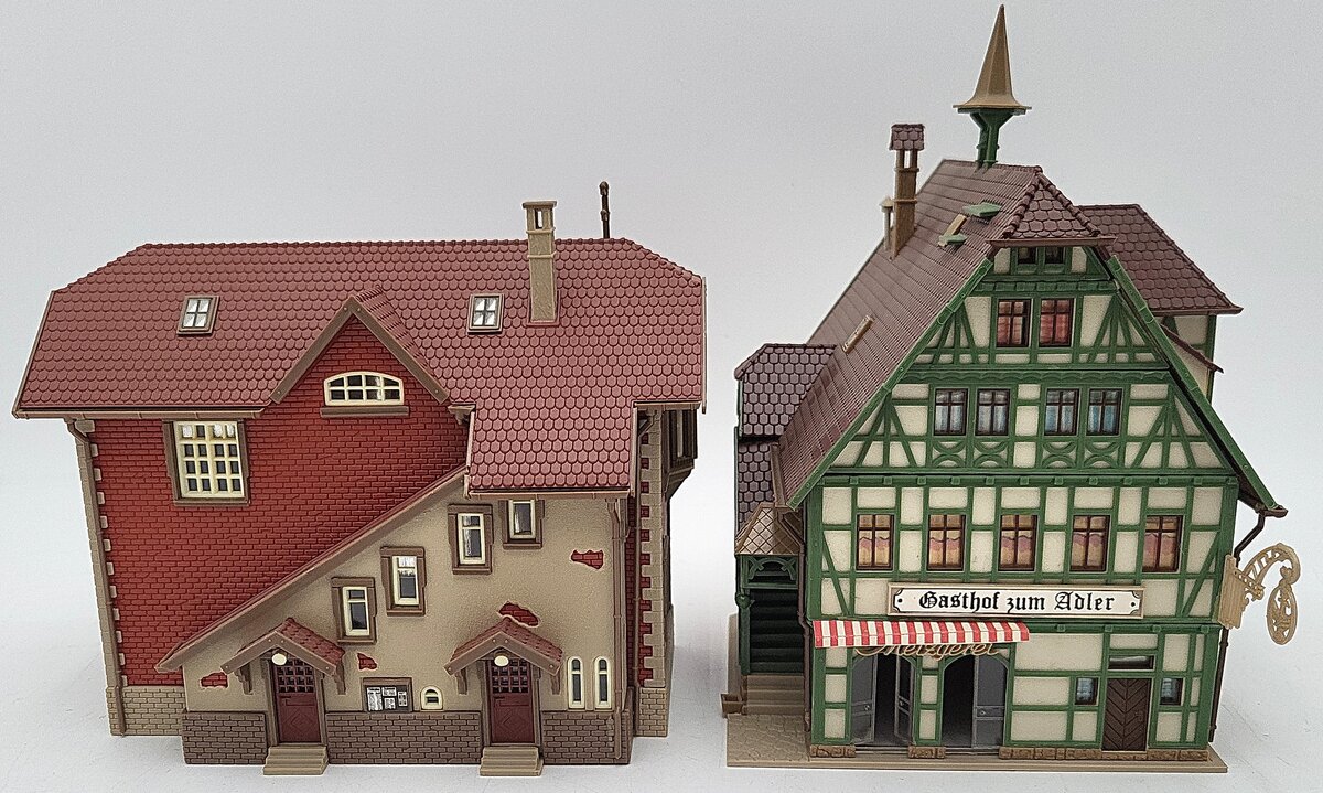 Vollmer HO Scale Assorted Assembled Buildings: 20512, 28072 [2] EX