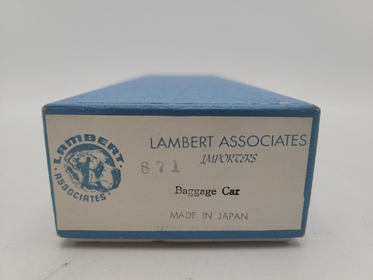 Lambert 871 HO Scale Nickel-Plated Brass Santa Fe Baggage Car EX/Box