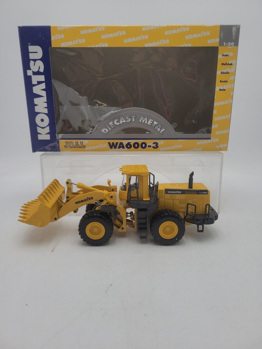 Joal 289 1:50 Scale Komatsu WA600-3 Wheel Loader Diecast Metal Model EX/Box