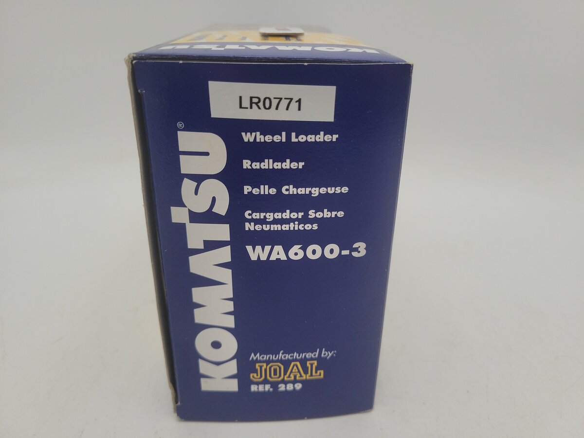 Joal 289 1:50 Scale Komatsu WA600-3 Wheel Loader Diecast Metal Model EX/Box