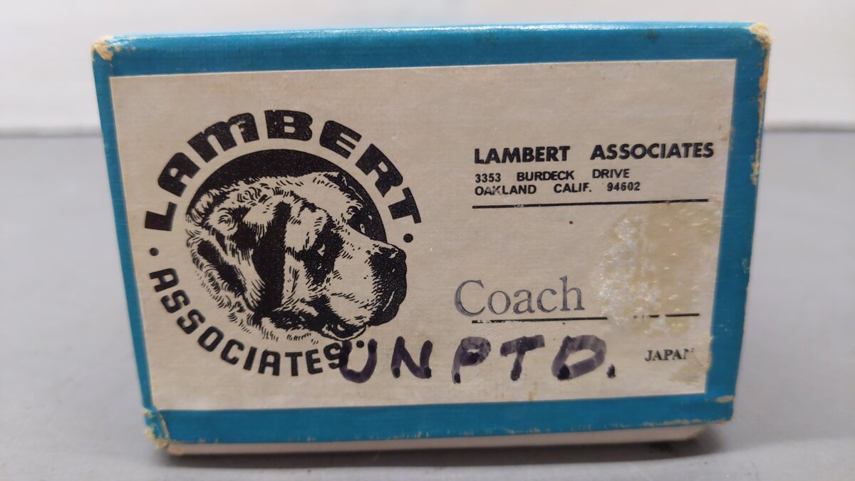 Lambert 840 HO Scale BRASS Passenger Coach (Unpainted) VG/Box