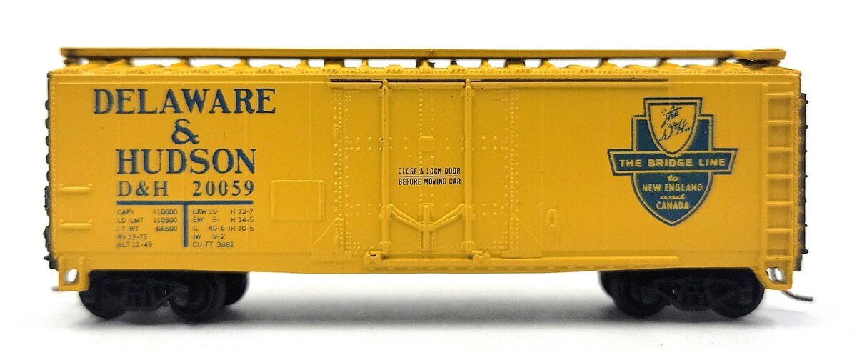 Atlas 3310 N Scale Delaware & Hudson 40' Plug Door Boxcar #20059 LN