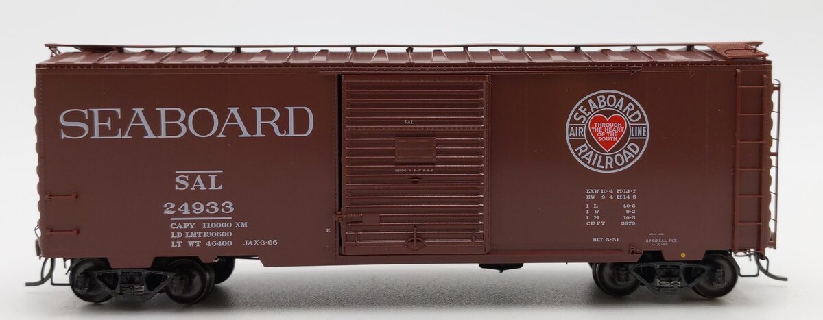Kadee 5112 HO Scale Seaboard Airline 40' PS-1 Boxcar w/Scale Coupler #24933 EX/Box