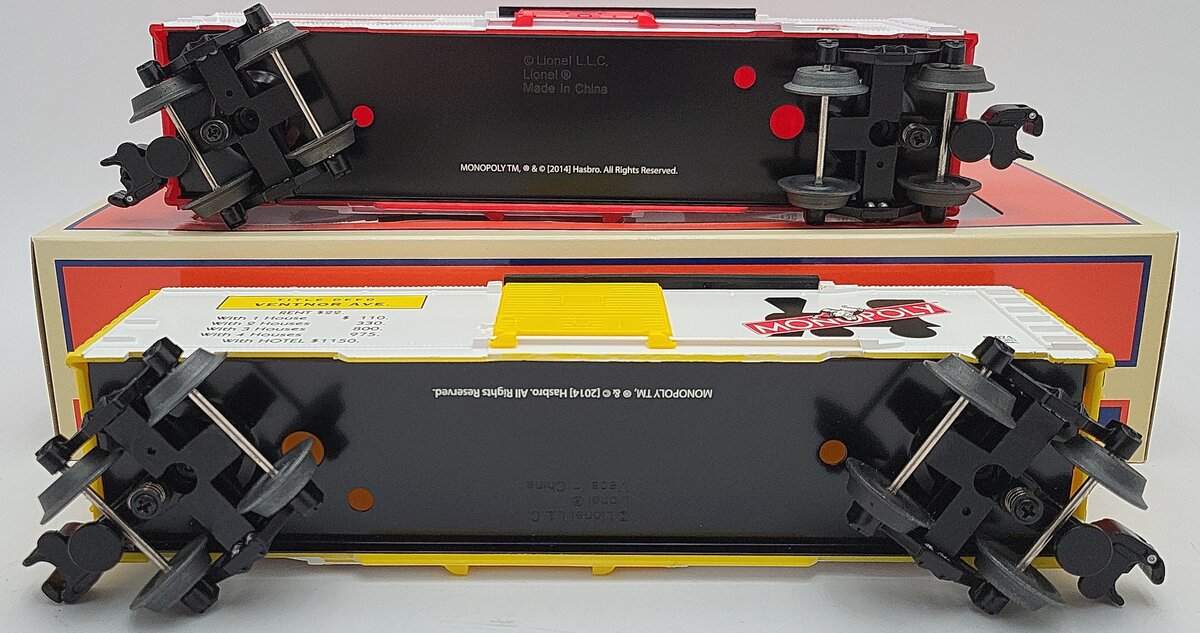 Lionel 6-81073 O Gauge Monopoly Ventor & Indiana Ave. Boxcar (Set of 2) LN/Box