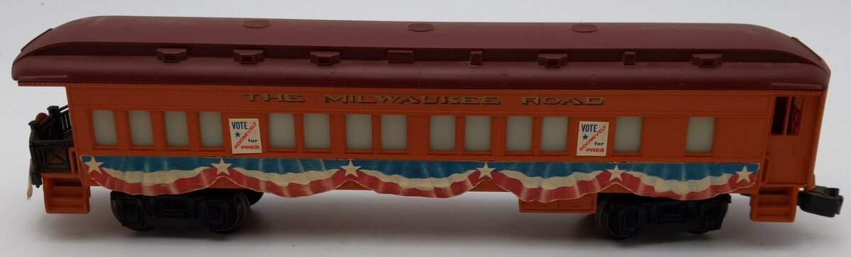 Lionel 6-9527 O Gauge Milwaukee Road FDR Campaign Observation Car VG/Box