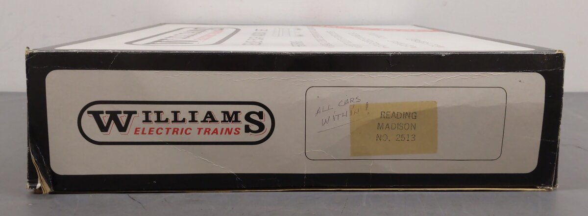 Williams 2513 O Gauge Reading Madison Passenger Set LN/Box