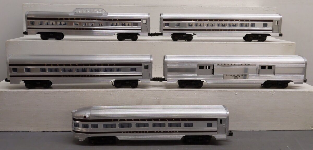 Williams 2601 O Scale Santa Fe 5-Car Aluminum Passenger Cars (Set of 5) LN/Box