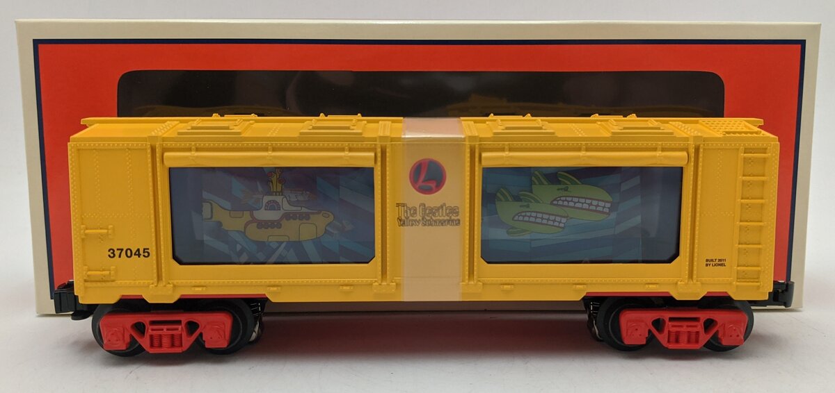Lionel 6-37045 O Gauge The Beatles Yellow Submarine Aquarium Car NIB
