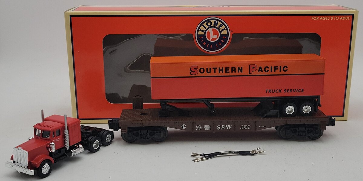 Lionel 6-52222 O Gauge LRRC Flatcar w/Tractor & Trailer NIB