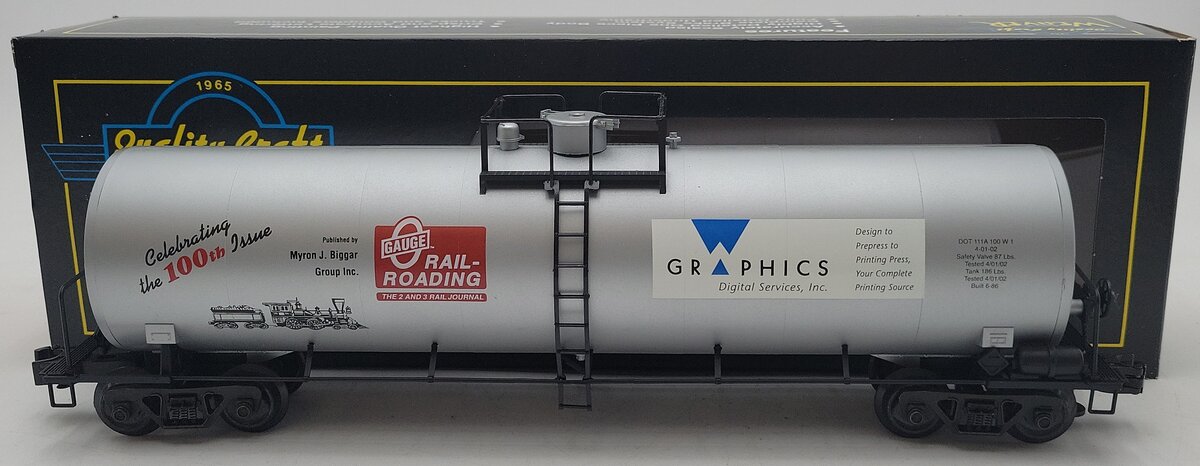 Weaver O Gauge 100th Issue Commemorative 50' Tank Car - 3 Rail LN/Box
