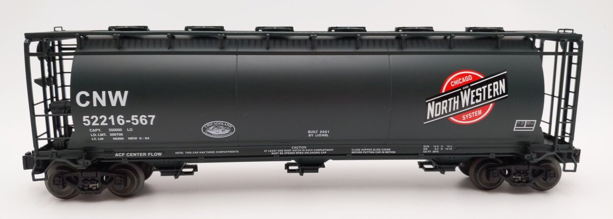 Lionel 6-52216-567 O Autographed CNW Cylindrical Green Hopper by "Dick" Maddox EX/Box
