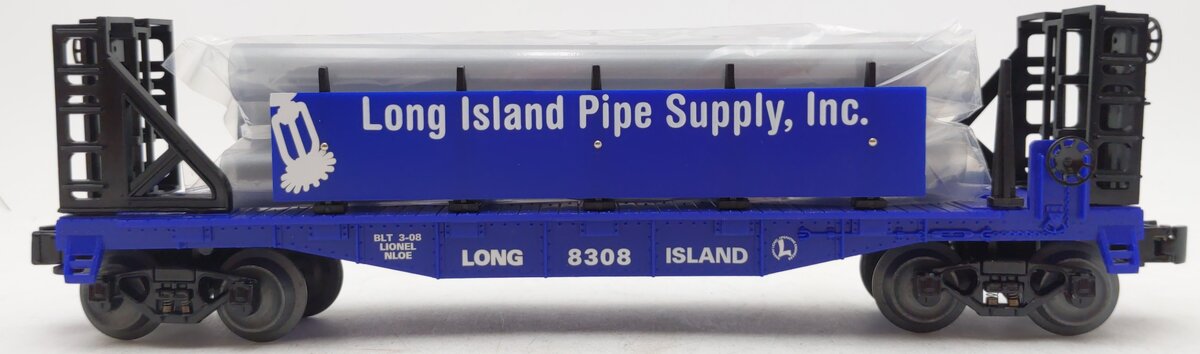 Lionel 6-52480 O Gauge NLOE 2008 Long Island Flatcar w/Pipes NIB