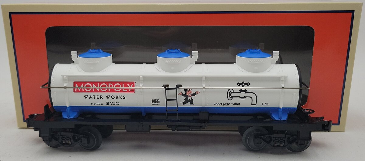 Lionel 6-26493 O Gauge Monopoly Water Works Tank Car NIB