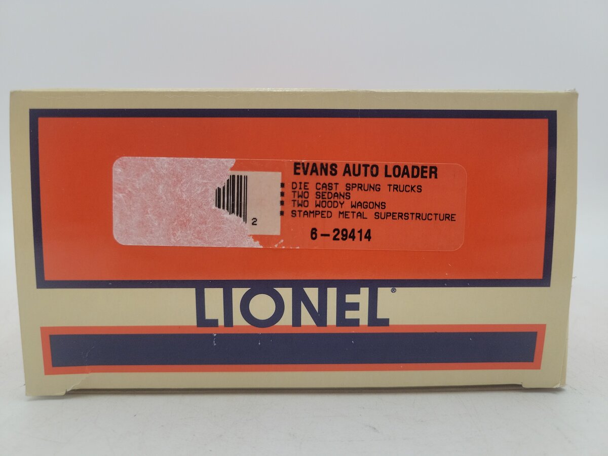 Lionel 6-29414 O Gauge Evans Auto Loader with 4 Automobiles EX/Box