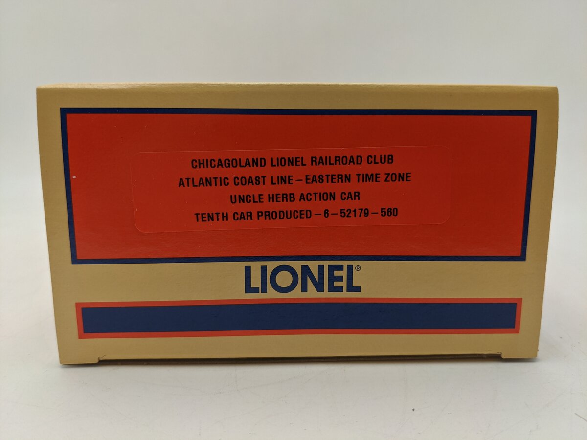 Lionel 6-52179-560 O Chicagoland Lionel Railroad Club Uncle Herb Action Car EX/Box