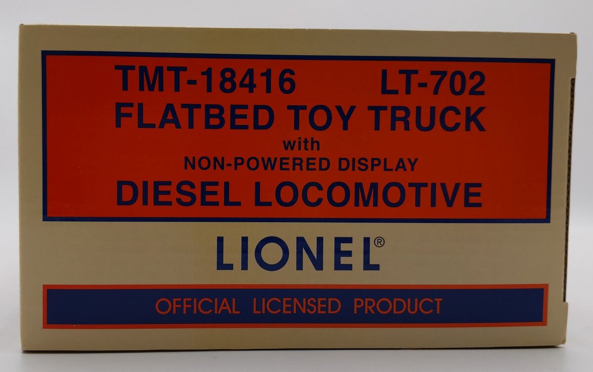 Lionel TMT-18416 LT-702 Lionel Lines Flatbed Toy Truck with Diesel Locomotive LN/Box