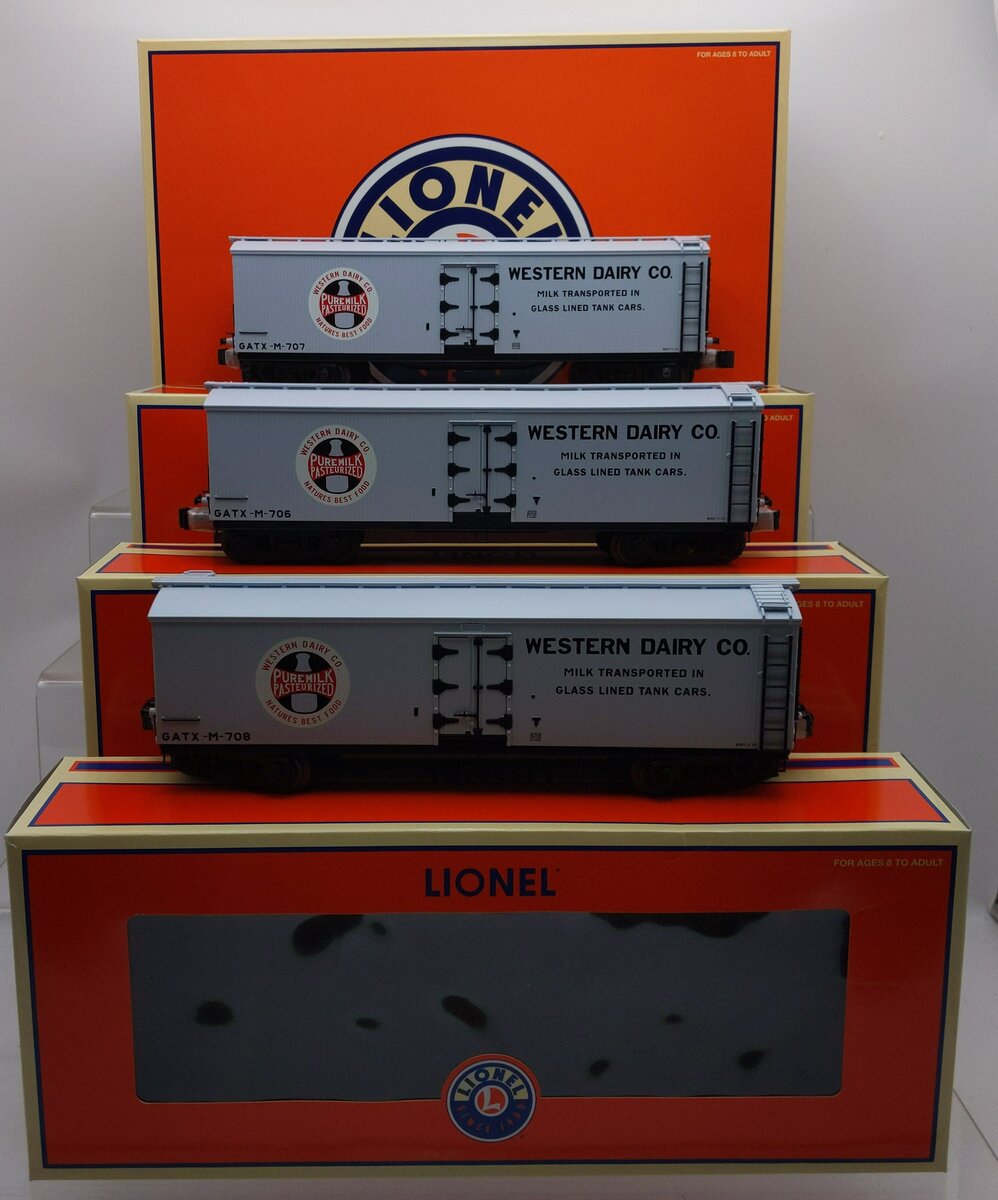 Lionel 6-21857 Western Dairy Milk Cars (Set of 3) LN/Box