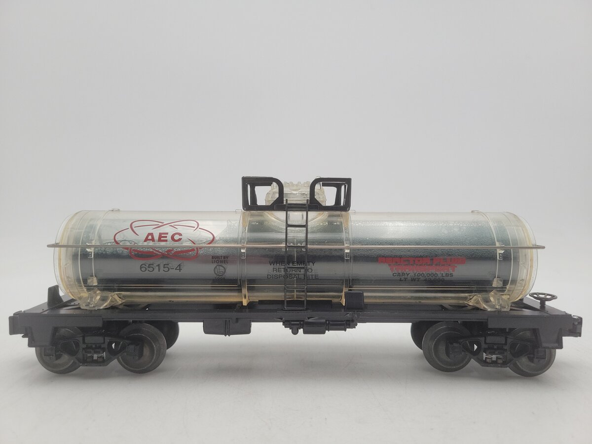 Lionel 6-16160 O Gauge AEC Reactor Fluid Tank Car #6515-4 (Black) EX/Box