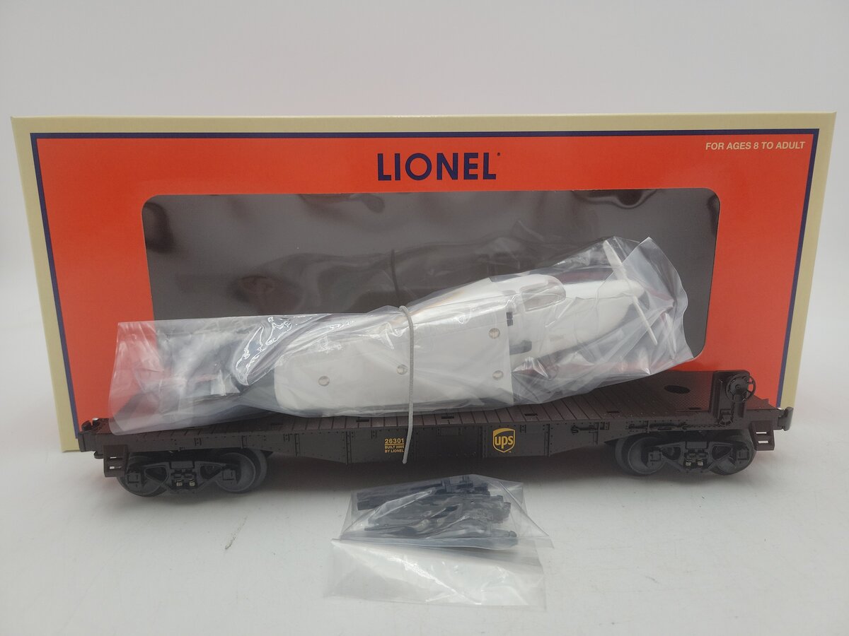 Lionel 6-26301 O Gauge UPS Flatcar with Airplane LN/Box