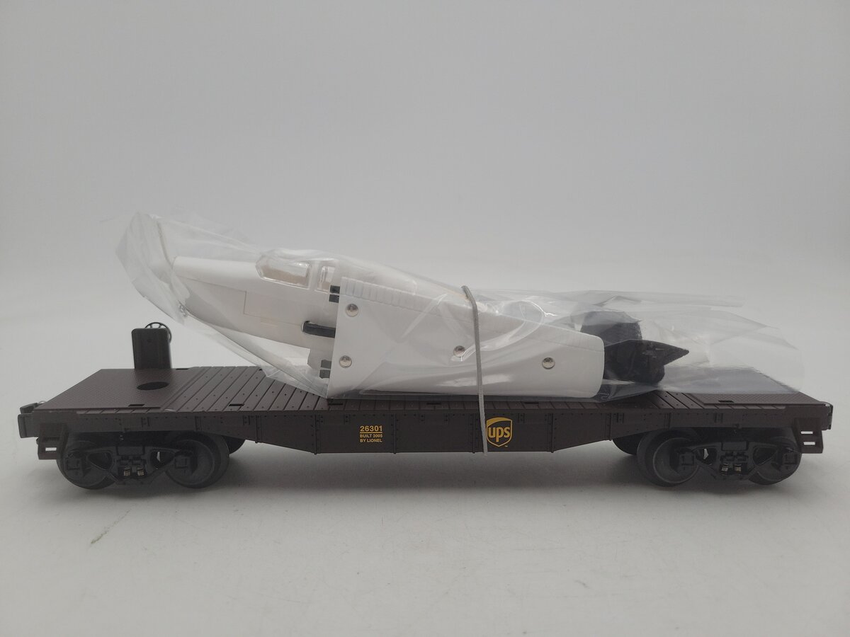 Lionel 6-26301 O Gauge UPS Flatcar with Airplane LN/Box