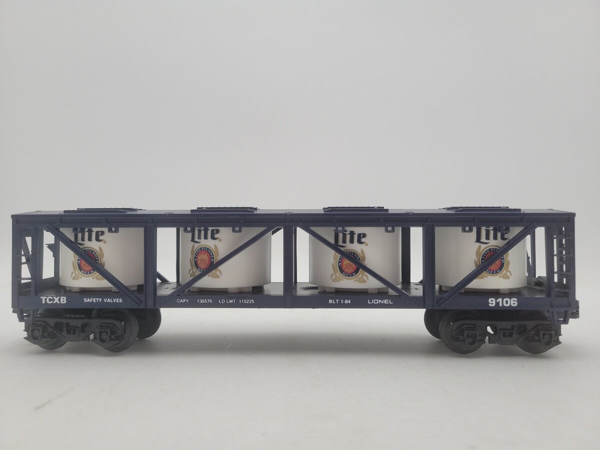 Lionel 6-9106 O Gauge Miller Lite Vat Car #9106 EX/Box