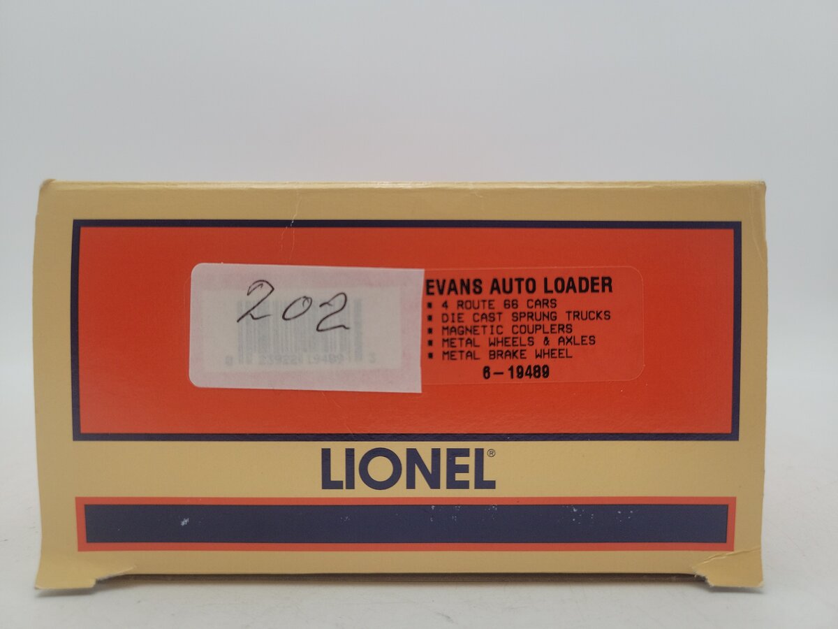Lionel 6-19489 O Gauge NYC Evans 4-Car Auto Loader #500085 EX/Box