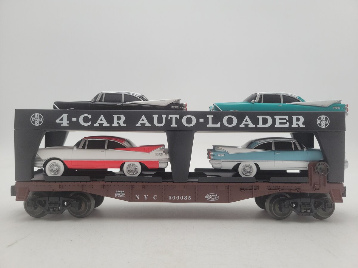 Lionel 6-19489 O Gauge NYC Evans 4-Car Auto Loader #500085 EX/Box