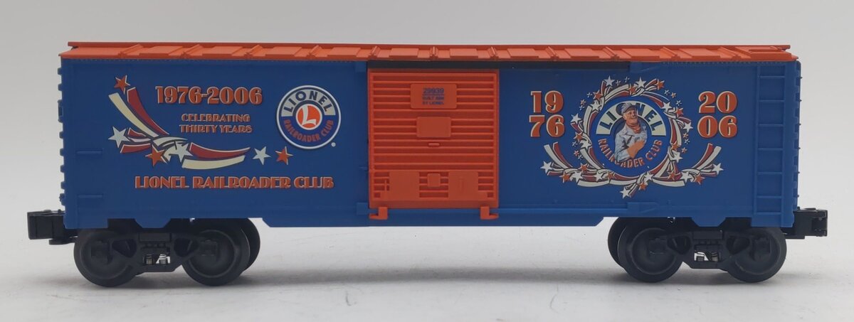 Lionel 6-29939 O Gauge 2006 Lionel Railroader‘s Club Anniversary Boxcar NIB