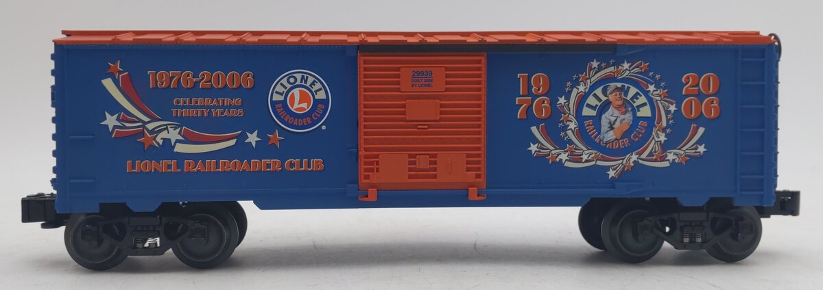 Lionel 6-29939 O Gauge 2006 Lionel Railroader‘s Club Anniversary Boxcar NIB