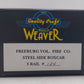 Weaver 184 O Gauge Freeburg Vol. Fire Co. Steel Side Boxcar - 3 Rail NIB
