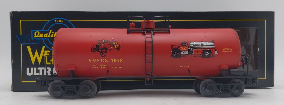 Weaver 184 O Gauge Freeburg Fire Co. 40' Tank Car #1948 - 3 Rail EX/Box
