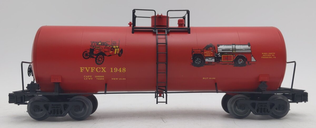 Weaver 184 O Gauge Freeburg Fire Co. 40' Tank Car #1948 - 3 Rail EX/Box