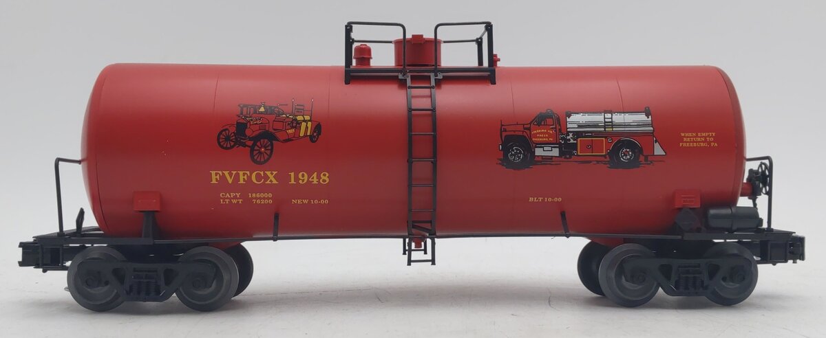 Weaver 184 O Gauge Freeburg Fire Co. 40' Tank Car #1948 - 3 Rail EX/Box