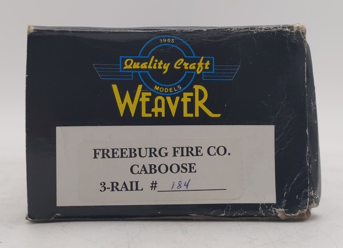 Weaver 184 O Gauge Freeburg Fire Co. Caboose #1948 - 3 Rail EX/Box