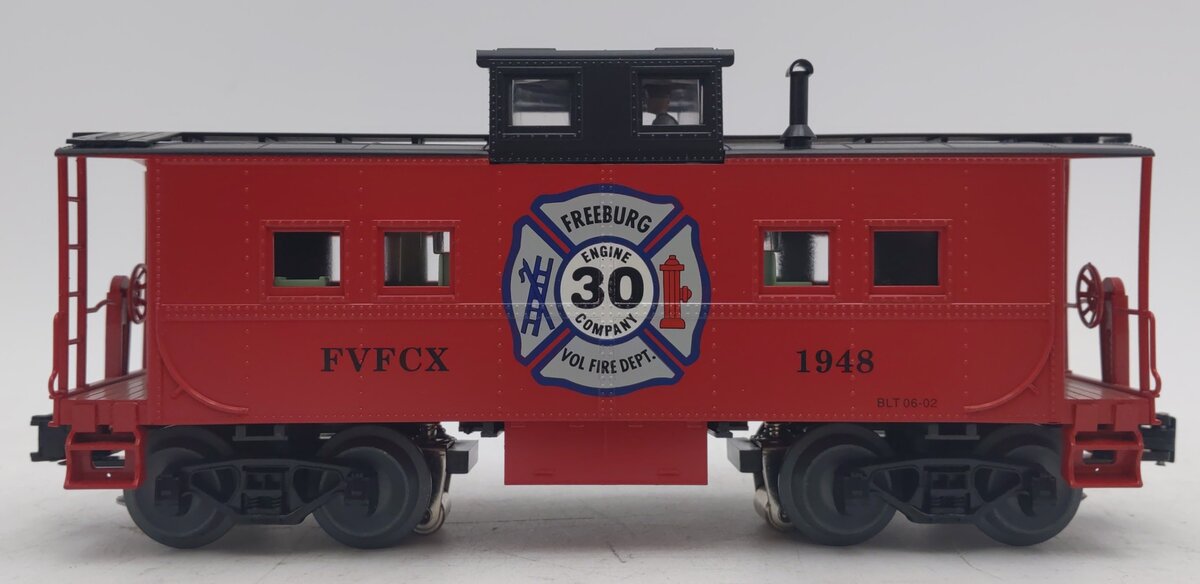 Weaver 184 O Gauge Freeburg Fire Co. Caboose #1948 - 3 Rail EX/Box